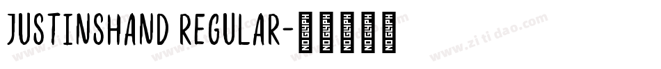 JustinsHand Regular字体转换